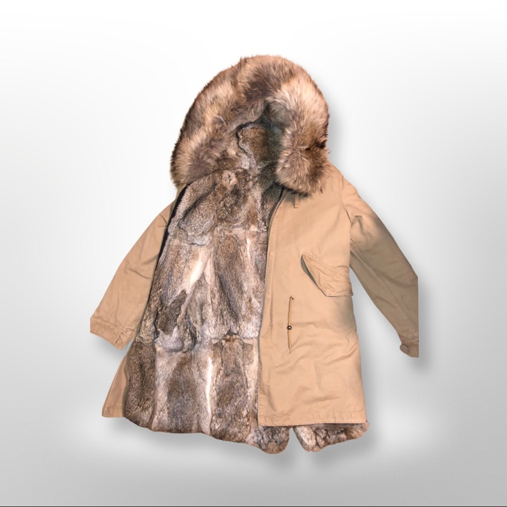 Rabbit fur coat